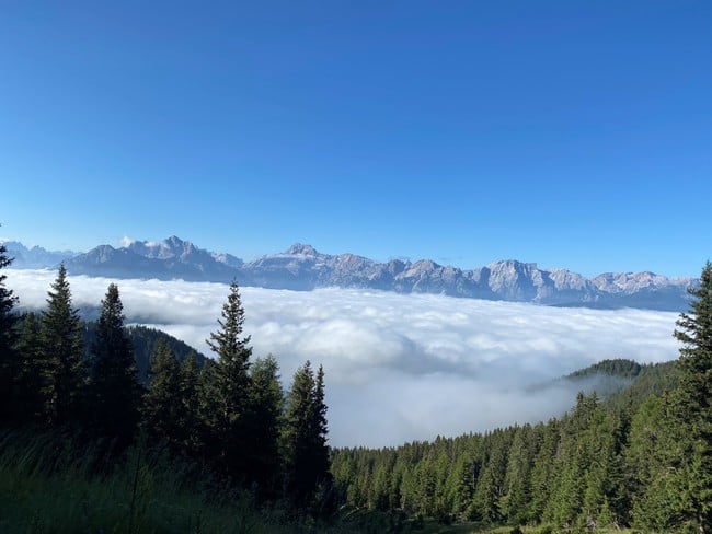 Circular hike with a view of the Dolomites