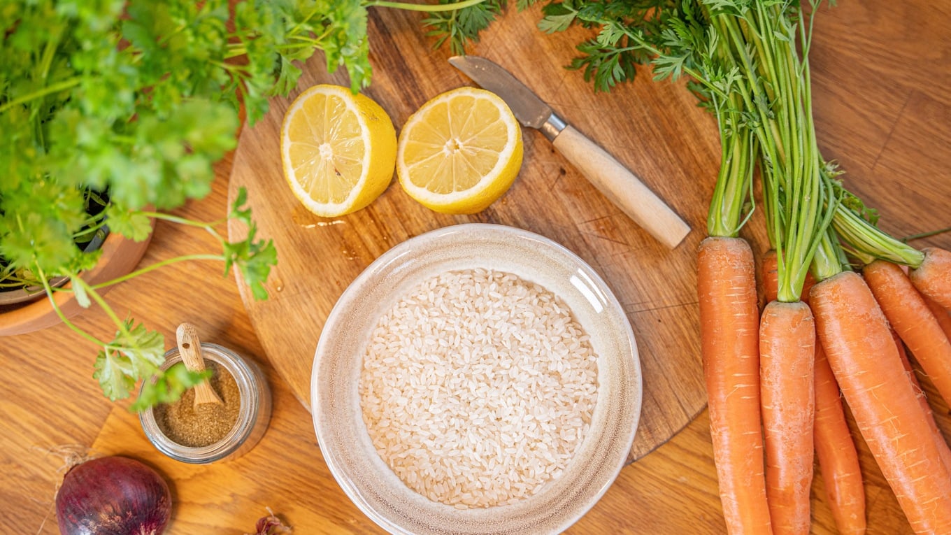 Vegan Easter recipe: Ingredients for the springtime carrot risotto