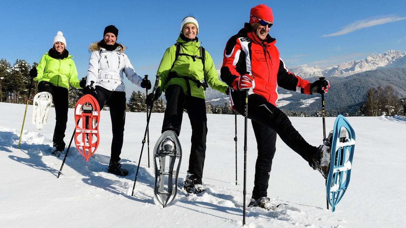 Snowshoe hiking at Pfösl