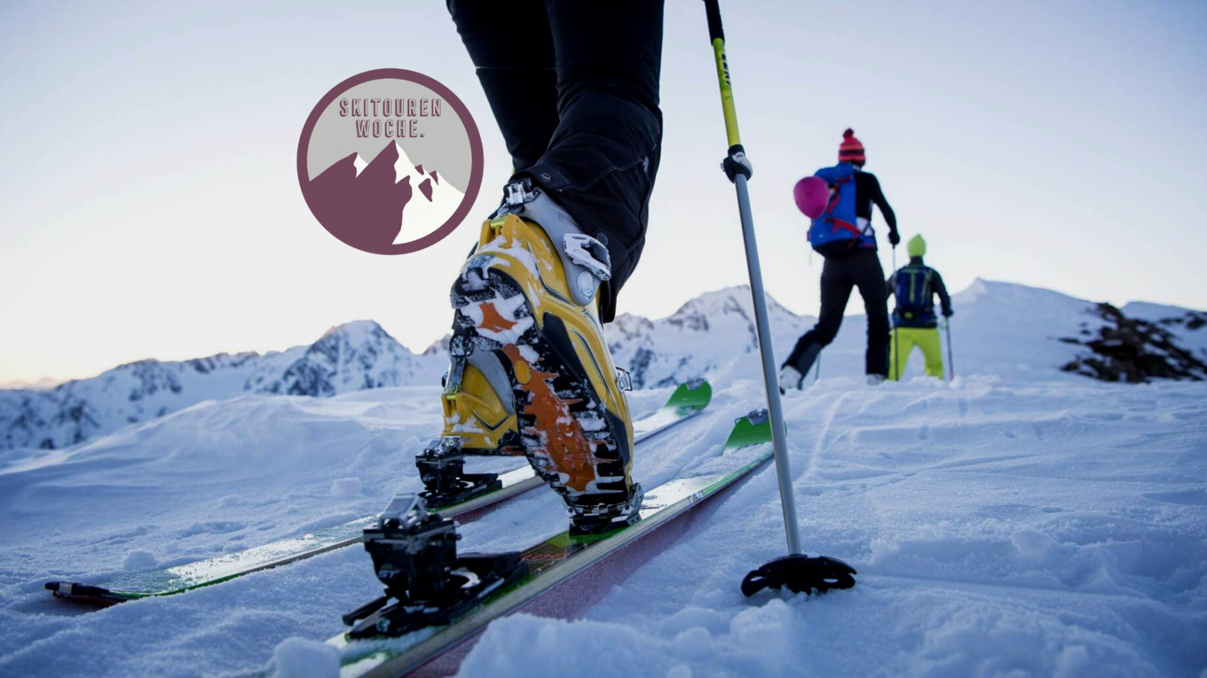 Settimana da sci alpinismo. In montagna.